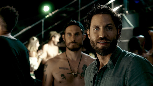 Men group room green light free wallpaper - medium preview image