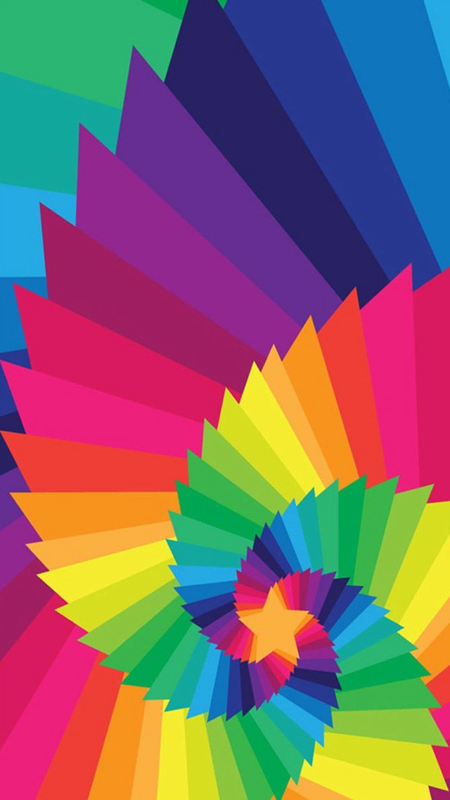 Colorful background star rainbow center free wallpaper - medium preview image