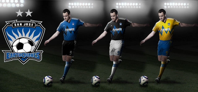 Soccer players kicking ball stadium free wallpaper - medium preview image