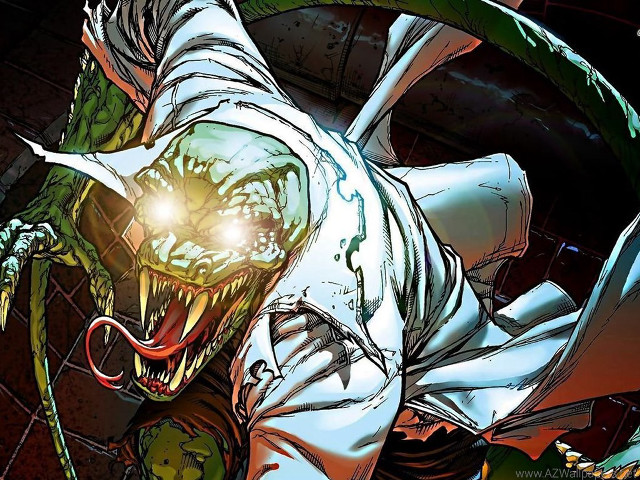 Creepy creature light face green free wallpaper - medium preview image