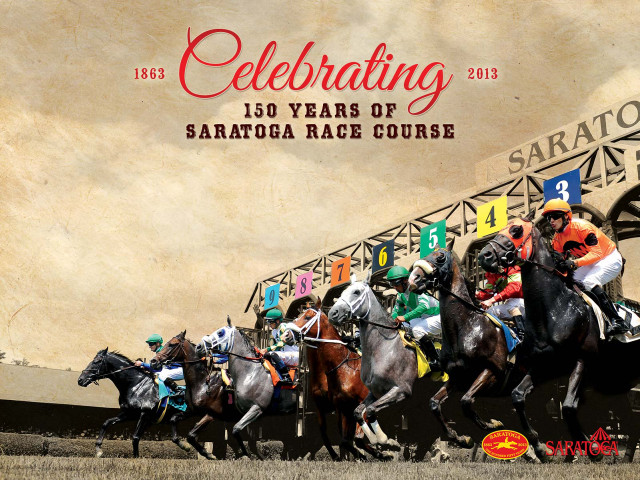 Horses racing saratoga 150 years free wallpaper - medium preview image
