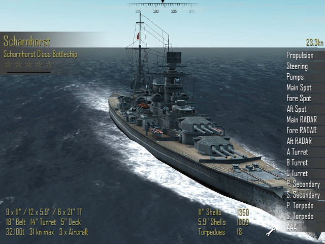 Battleship ocean screenshot warship turret free wallpaper - medium preview image
