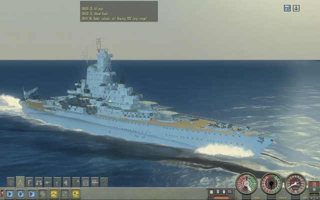 Battleship ocean speedometer computer generated free wallpaper - medium preview image