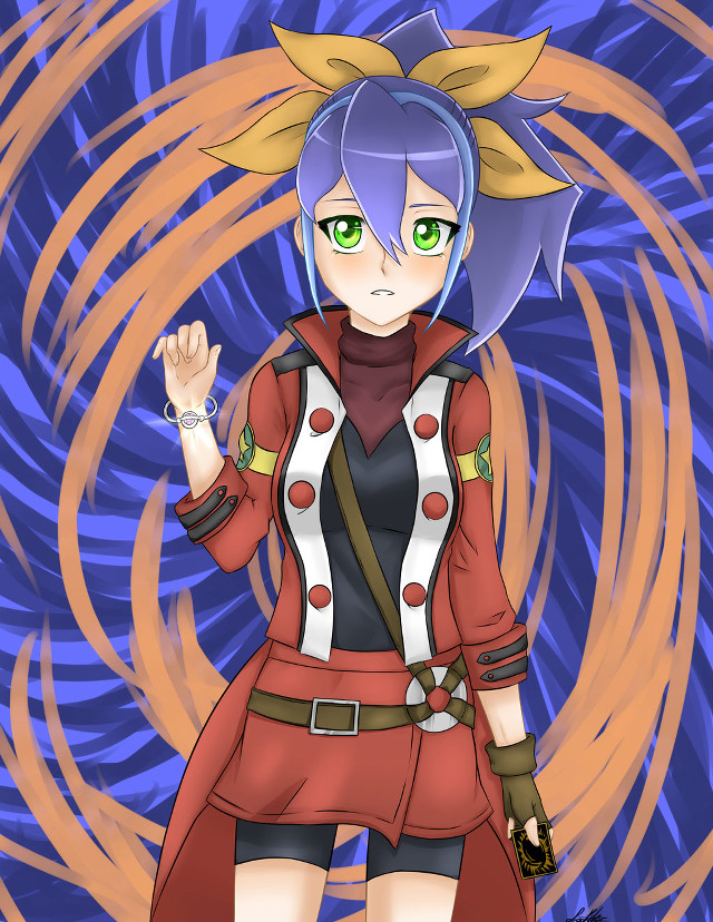 Cartoon character green eyes red free wallpaper - medium preview image