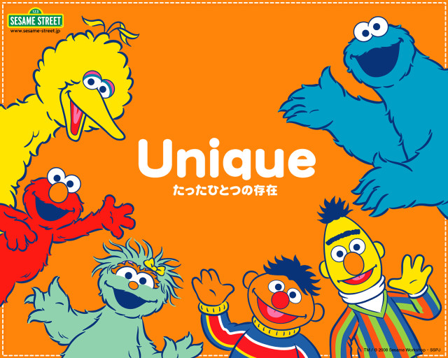 Sesame street characters orange background free wallpaper - medium preview image
