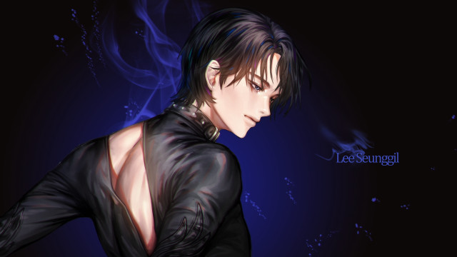 Man black shirt black background #2 free wallpaper - medium preview image