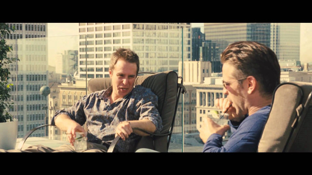 Men talking city setting tall free wallpaper - medium preview image