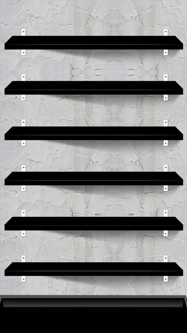 Black shelf five shelves white #2 free wallpaper - medium preview image