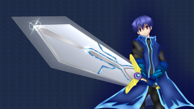 Man blue outfit sword shield #3 free wallpaper - medium preview image