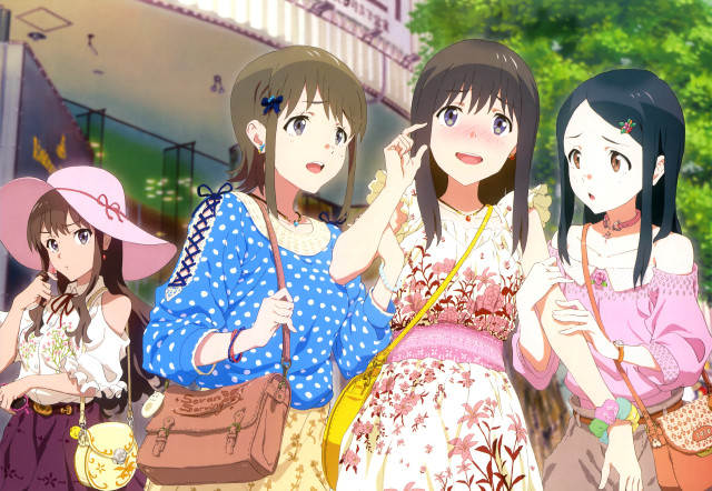 Girls group building trees woman free wallpaper - medium preview image
