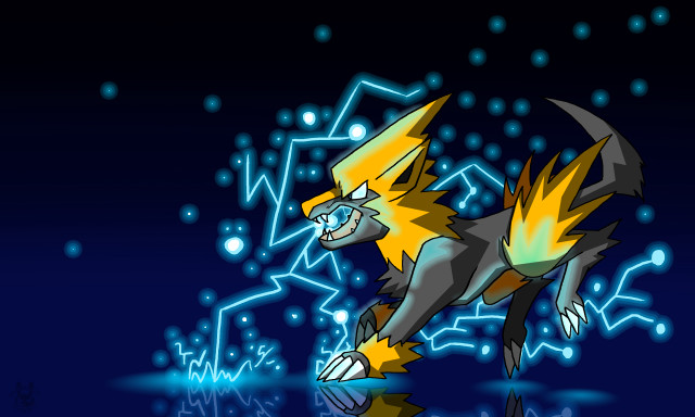 Pokemon cartoon blue background yellow free wallpaper - medium preview image