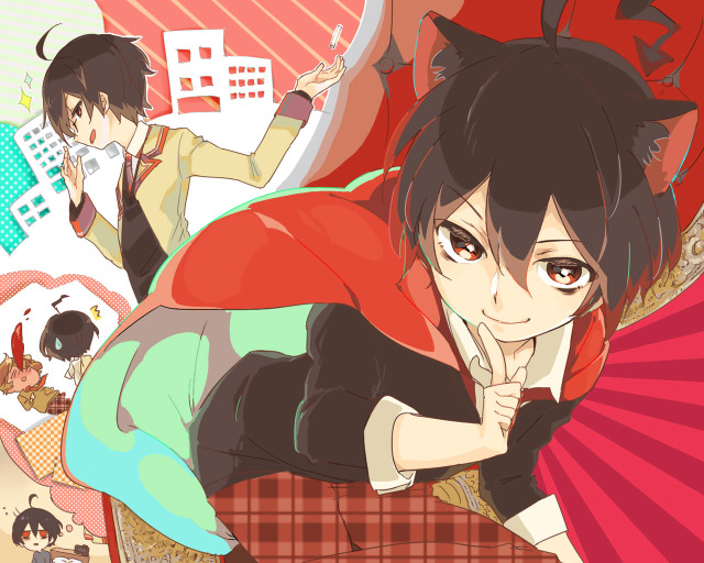 Woman bed fan man red free wallpaper - medium preview image