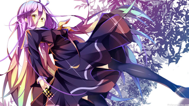 Woman purple hair purple dress #2 free wallpaper - medium preview image