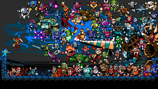 Game characters collection black background free wallpaper - medium preview image
