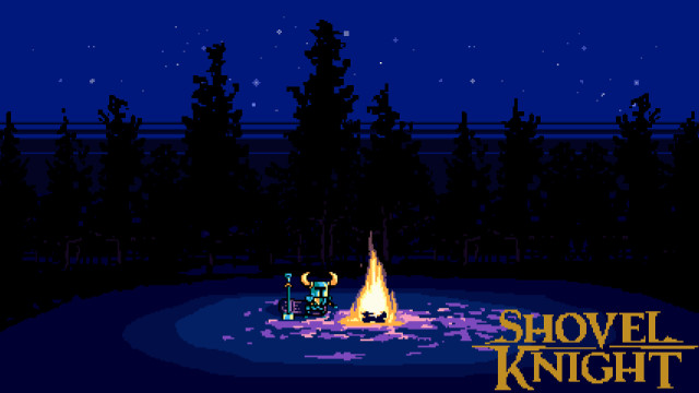 Fire forest shovel knight glowing free wallpaper - medium preview image
