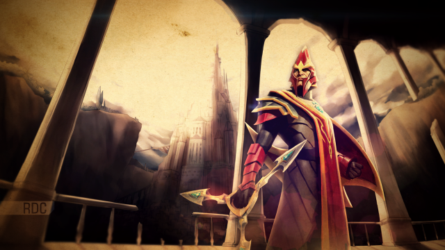 Man costume doorway sword city free wallpaper - medium preview image