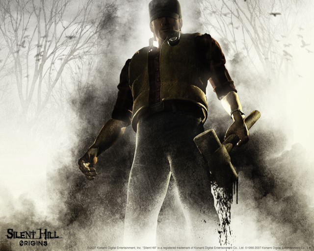 Steampunk man gun knife foggy free wallpaper - medium preview image