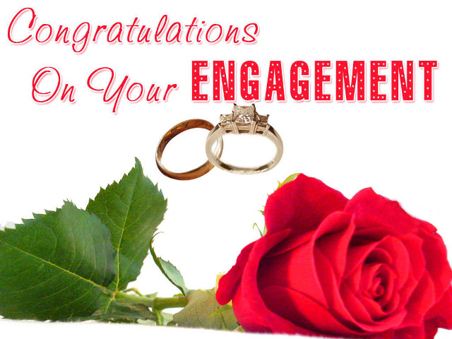 Rose wedding rings congratulations engagement free wallpaper - medium preview image