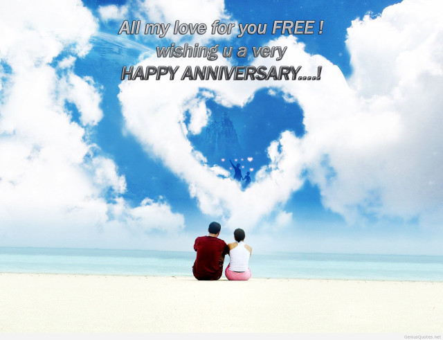 Beach heart cloud message people free wallpaper - medium preview image