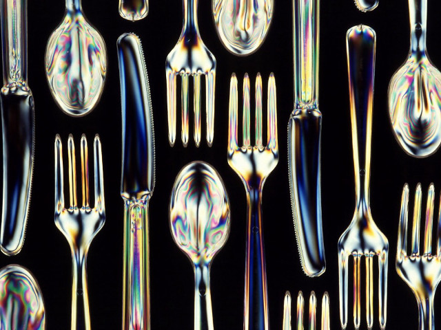 Shiny silverware black background pattern free wallpaper - medium preview image