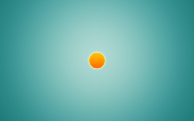 Bright orange sun blue green free wallpaper - medium preview image