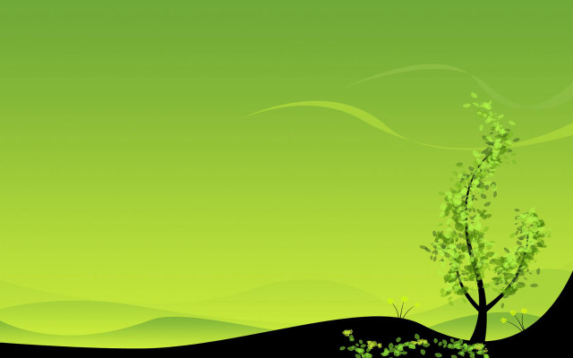 Green background tree hill sky free wallpaper - medium preview image
