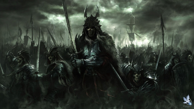 Armor zombies swords field dark free wallpaper - medium preview image