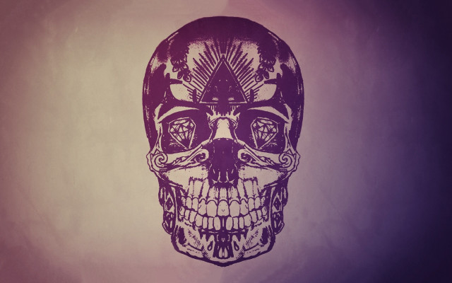 Skull triangle forehead eyes closed free wallpaper - medium preview image
