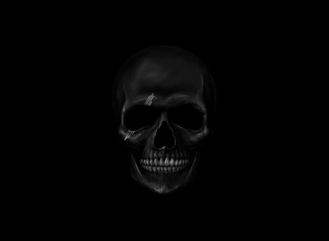 Skull dark light cigarette black free wallpaper - medium preview image