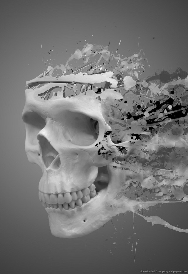 Skull painted face neck artistic free wallpaper - medium preview image