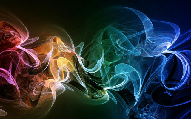 Colorful smoke swirls dark background #2 free wallpaper - medium preview image