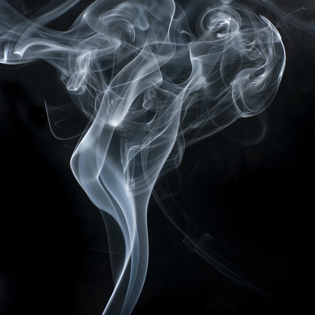 Smoky smoke black background white free wallpaper - medium preview image