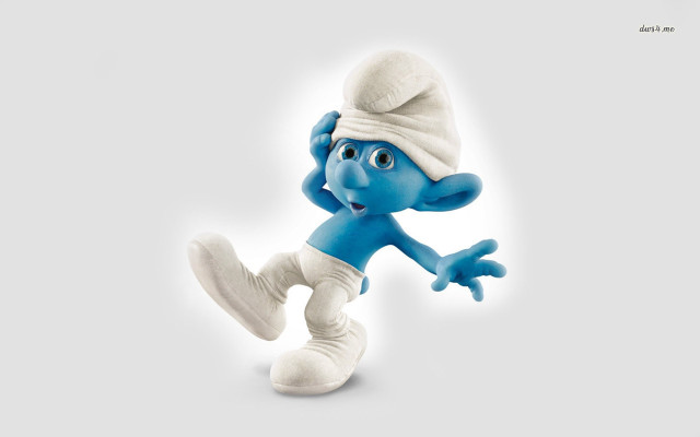 Blue white cartoon character hat free wallpaper - medium preview image