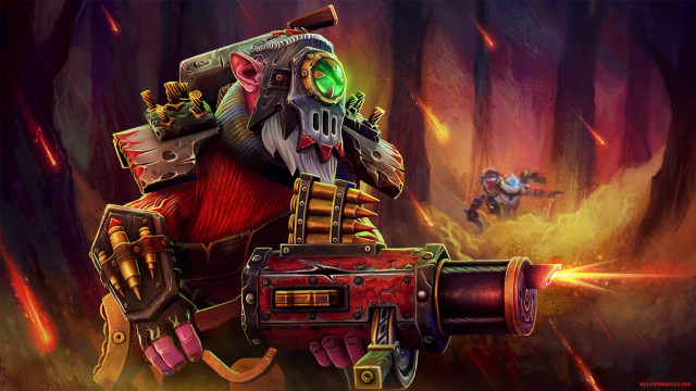 Man gun demon background glowing free wallpaper - medium preview image