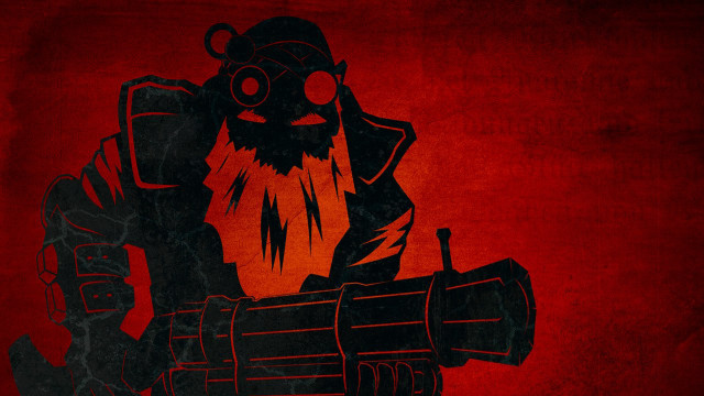 Red black man gun beard free wallpaper - medium preview image