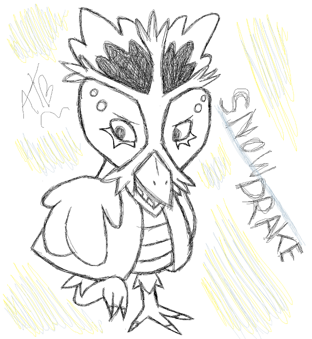 Bird mohawk drawing name chest free wallpaper - medium preview image