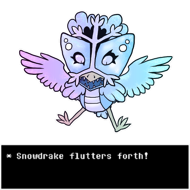 Cartoon character bird chest snowflake free wallpaper - medium preview image