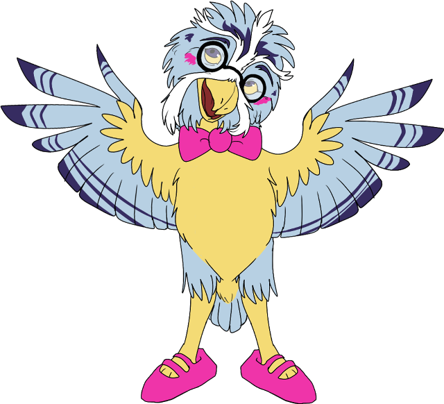 Cartoon bird bowtie glasses wings free wallpaper - medium preview image