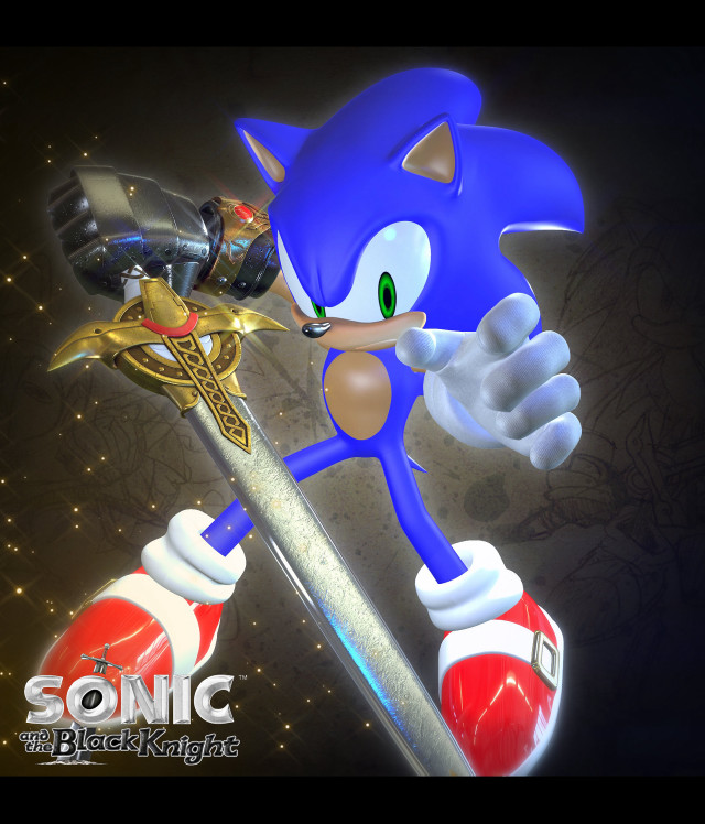 Sonic character sword dark background free wallpaper - medium preview image