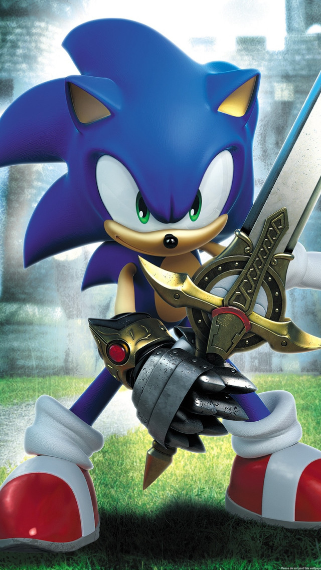 Sonic hedgehog sword holding sword free wallpaper - medium preview image