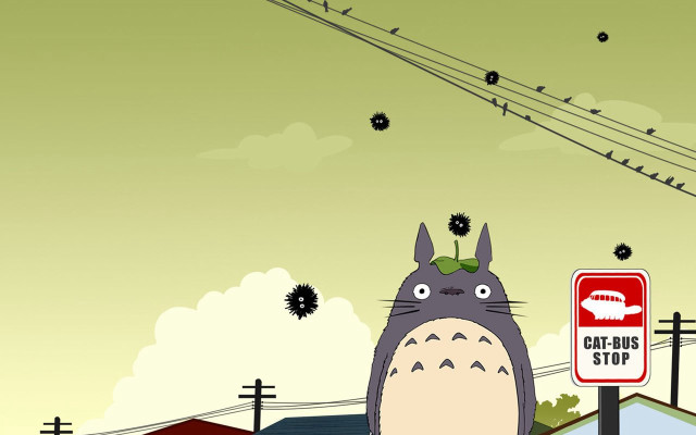 Cartoon character stop sign cat free wallpaper - medium preview image