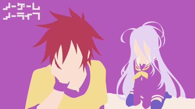 Anime couple sitting bed together free wallpaper - medium preview image