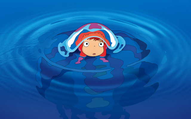 Cartoon floating water red hat free wallpaper - medium preview image