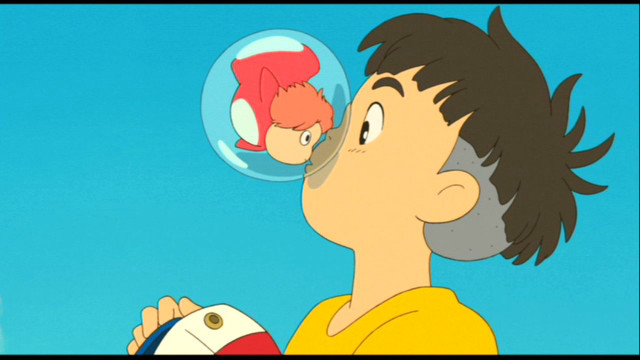 Boy blowing bubbles fish bowl free wallpaper - medium preview image