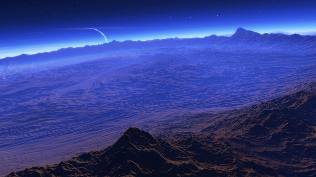 Mountain range space view distant free wallpaper - medium preview image