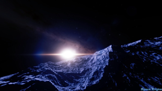 Bright light mountain range night free wallpaper - medium preview image