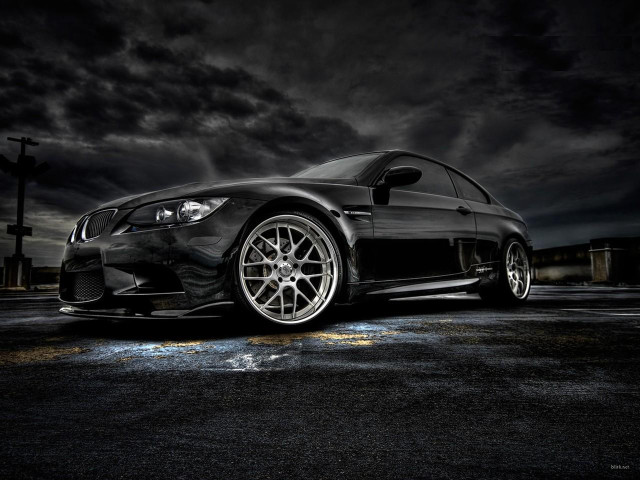 Black car night cloudy sky free wallpaper - medium preview image