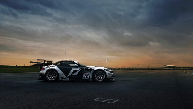 Car cloudy sunset matte cinematic free wallpaper - medium preview image