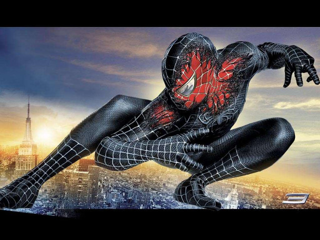 Spider man jumping arms outstretched free wallpaper - medium preview image