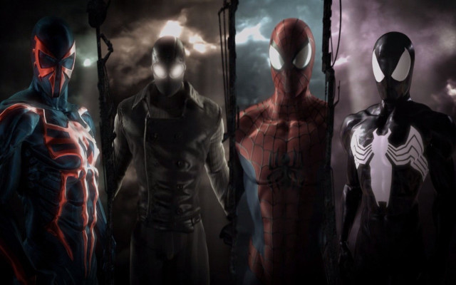Superheroes dark background lightning clouds free wallpaper - medium preview image